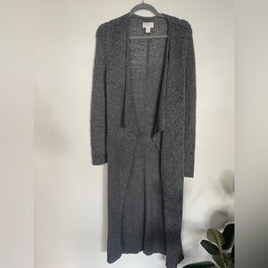 Loft outlet grey/blue knit sweater, size small loungewear. Long, 50
Inches.